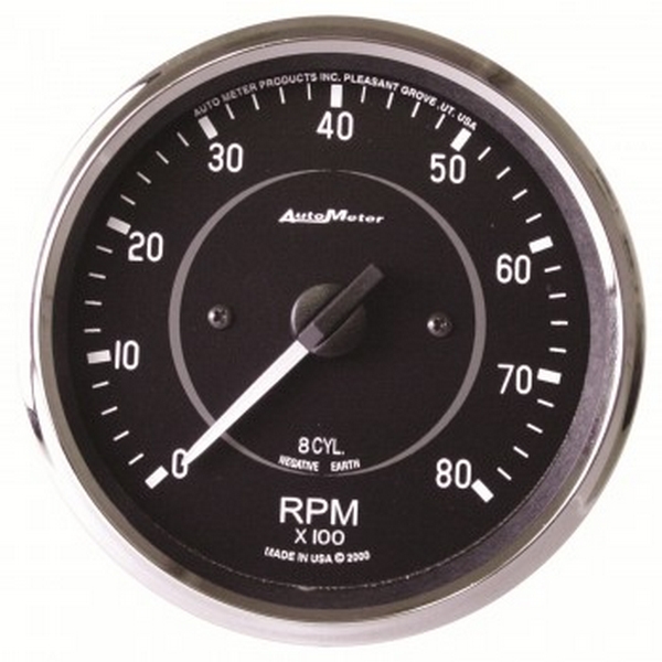 4" IN-DASH TACHOMETER, 0-8,000 RPM, COBRA